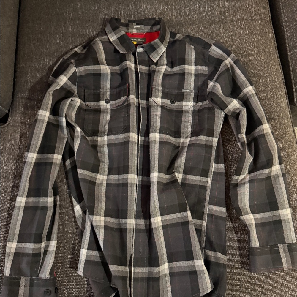 Eddie Bauer Men’s Flannel / Plaid Button-Up Shirt
